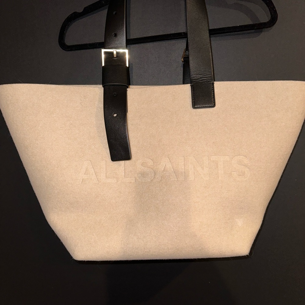 All Saints Cream Tote Bag - Picture 5 of 7
